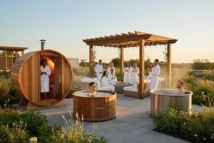 The Complete Outdoor Wellness Space: Sauna, Cold Plunge, and Hot Tub