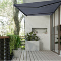 Italian Series 10x8 ft Motorized Patio Awning — Gray