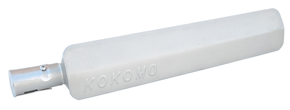 White cycling component with 'Kokomo' branding on a white background