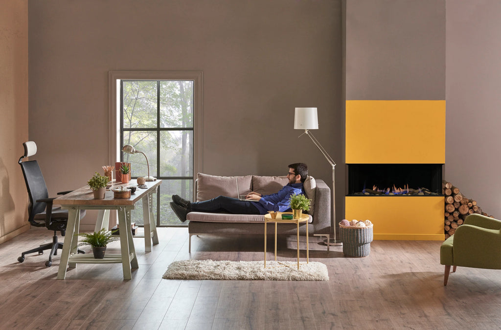 Sierra Flame Toscana 3-Sided Peninsula Gas Fireplace