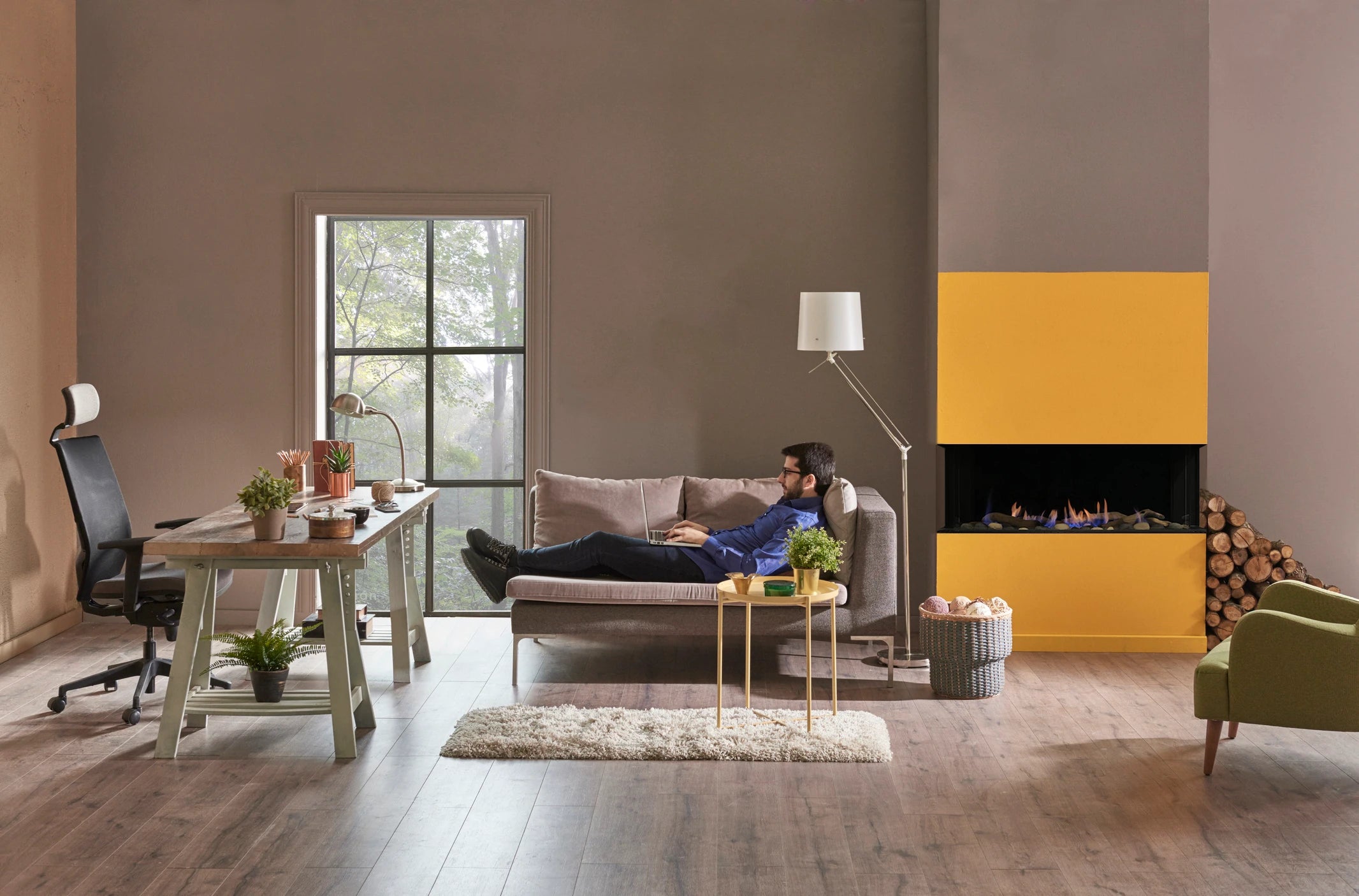 Sierra Flame Toscana 3-Sided Peninsula Gas Fireplace