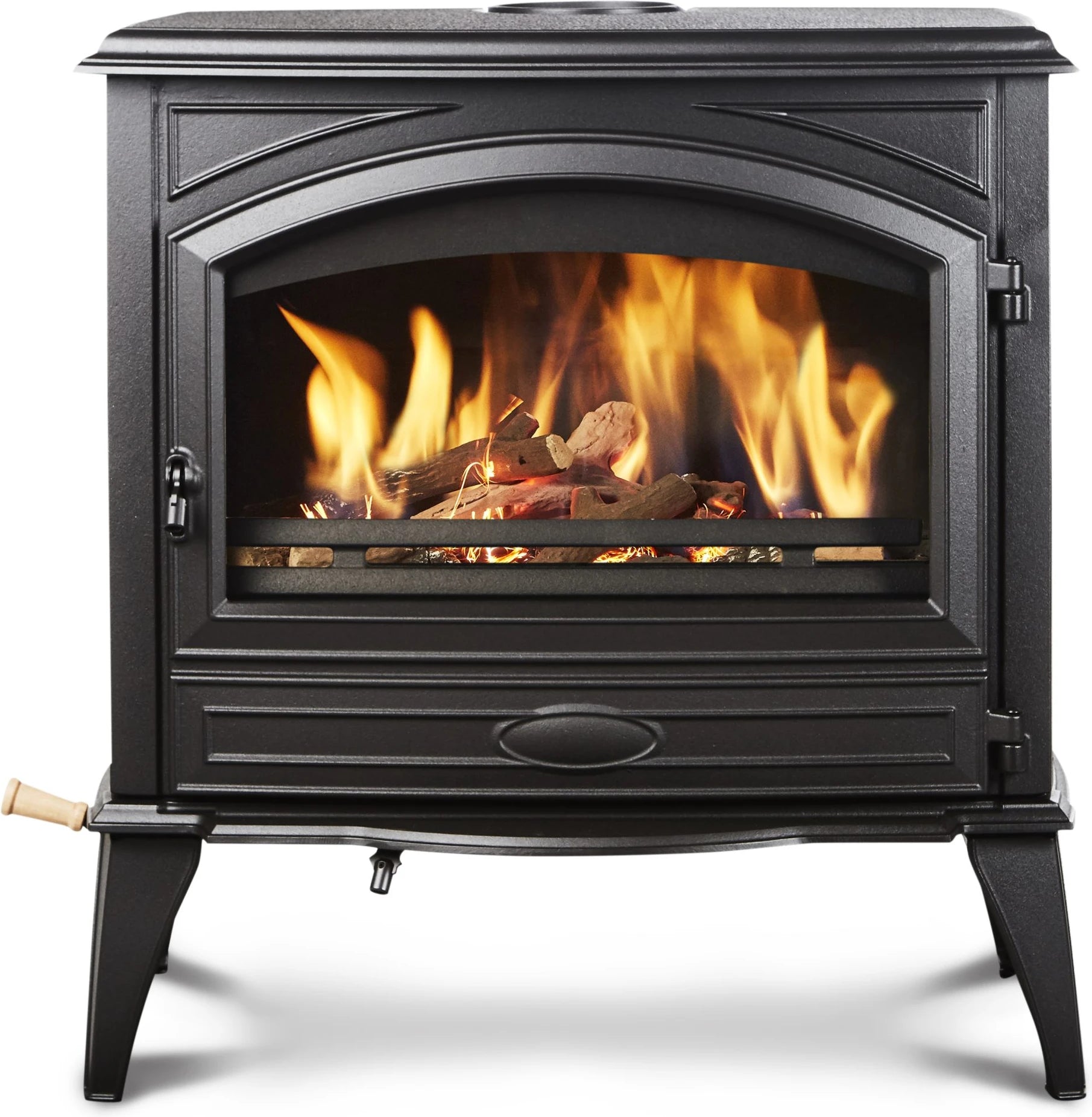 Sierra Flame Lynwood W76 Wood Burning Stove — Cast Iron, Black