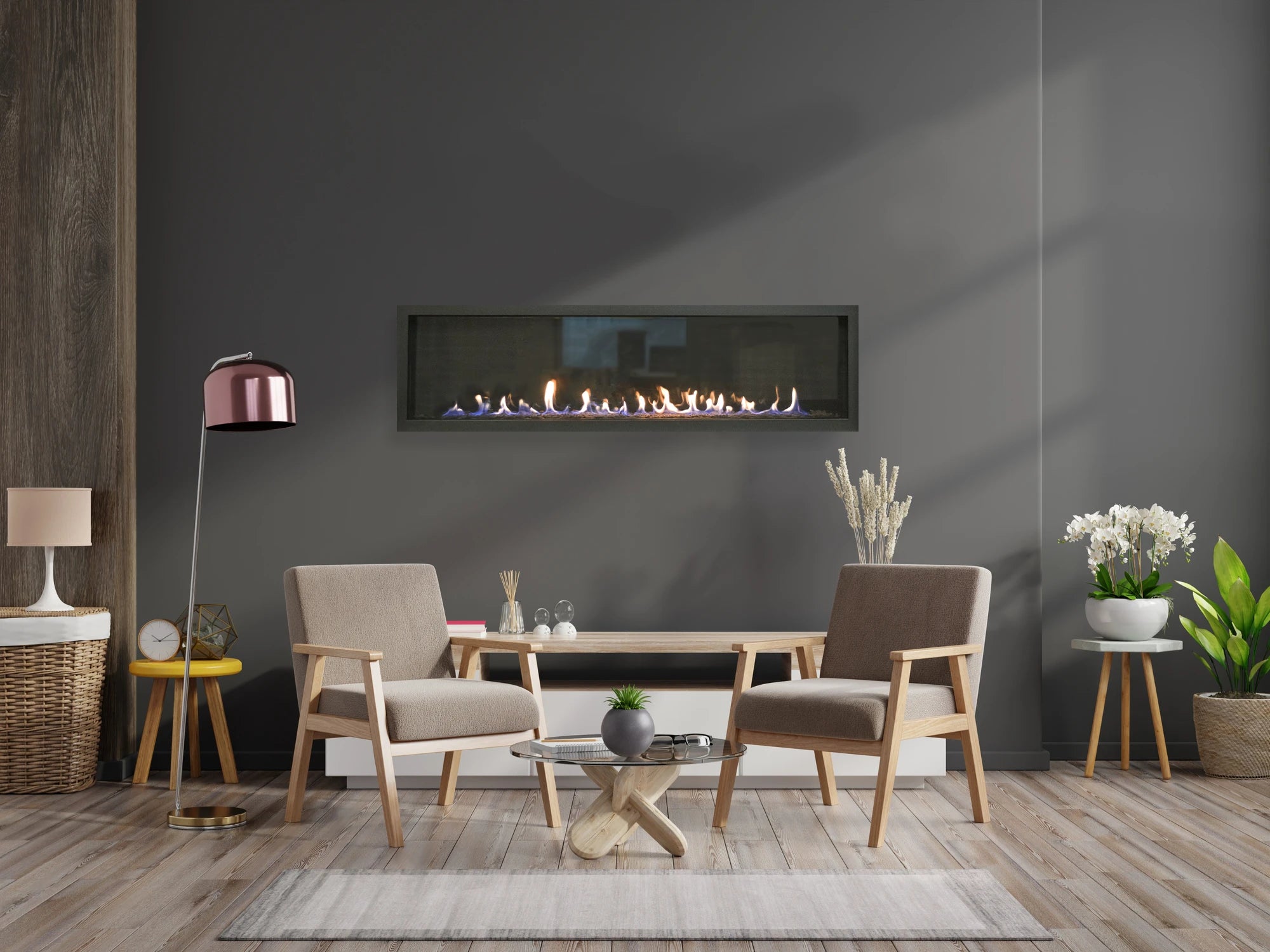 Sierra Flame Austin 65L Direct Vent Linear Gas Fireplace