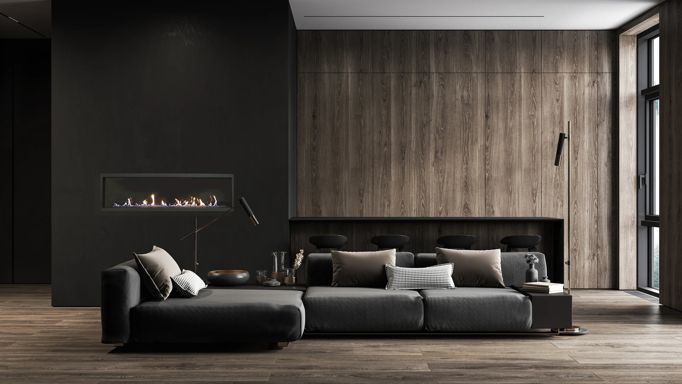 Sierra Flame Austin 65L Direct Vent Linear Gas Fireplace