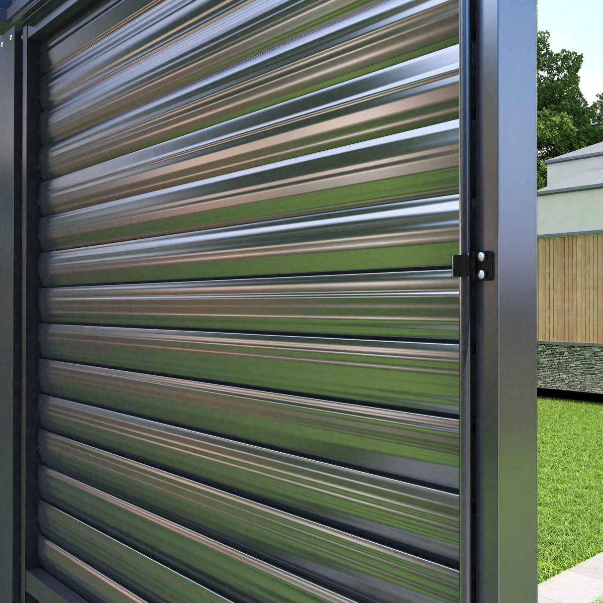 Aluminum Pergola Privacy Wall – 16 ft. | Aleko Titan 12x16