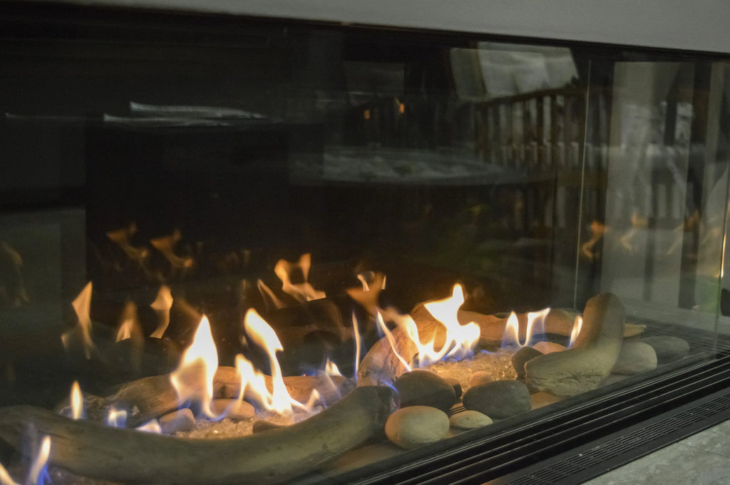 Sierra Flame Lyon 4-Sided See-Through Gas Fireplace