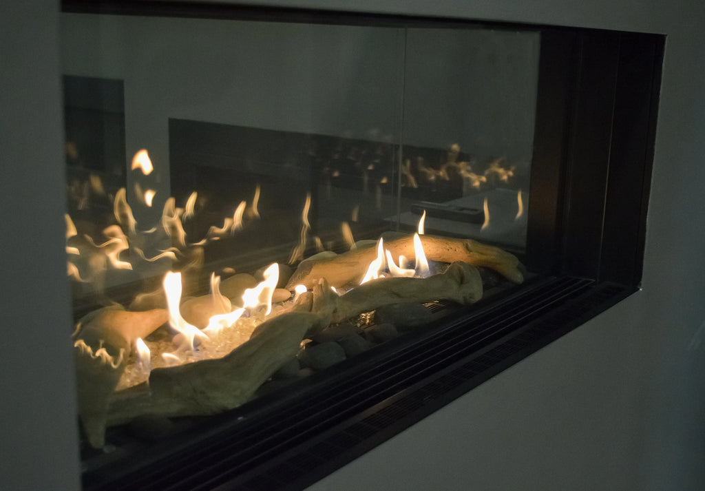 Sierra Flame Lyon 4-Sided See-Through Gas Fireplace