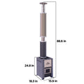 Wood Burning Sauna Heater & Chimney Kit 304 Stainless