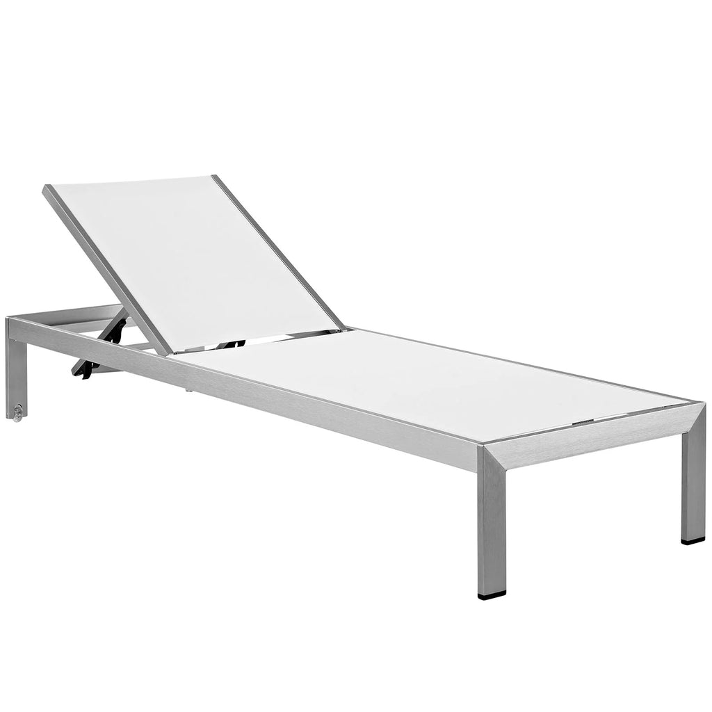White lounge chair on a white background