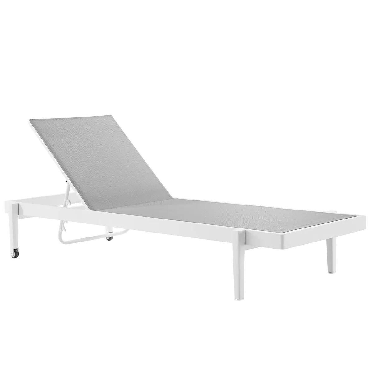 Charleston aluminum chaise lounge set of 4 – side profile showing adjustable recline positions