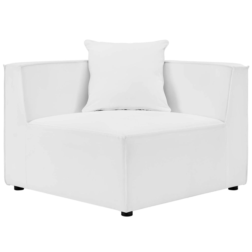 White armchair with a pillow on a white background