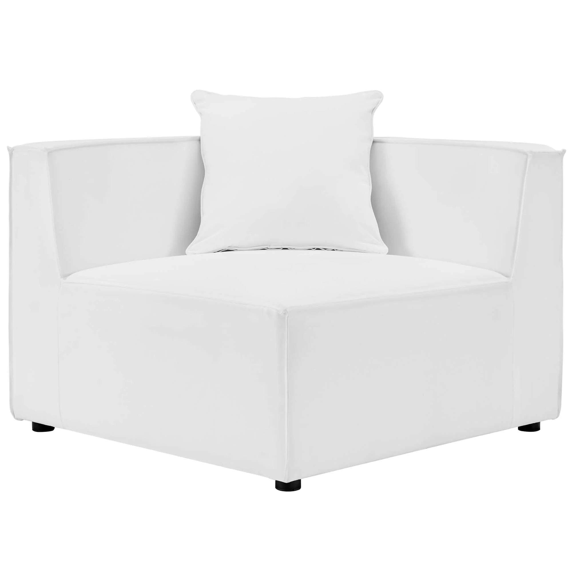 White armchair with a pillow on a white background