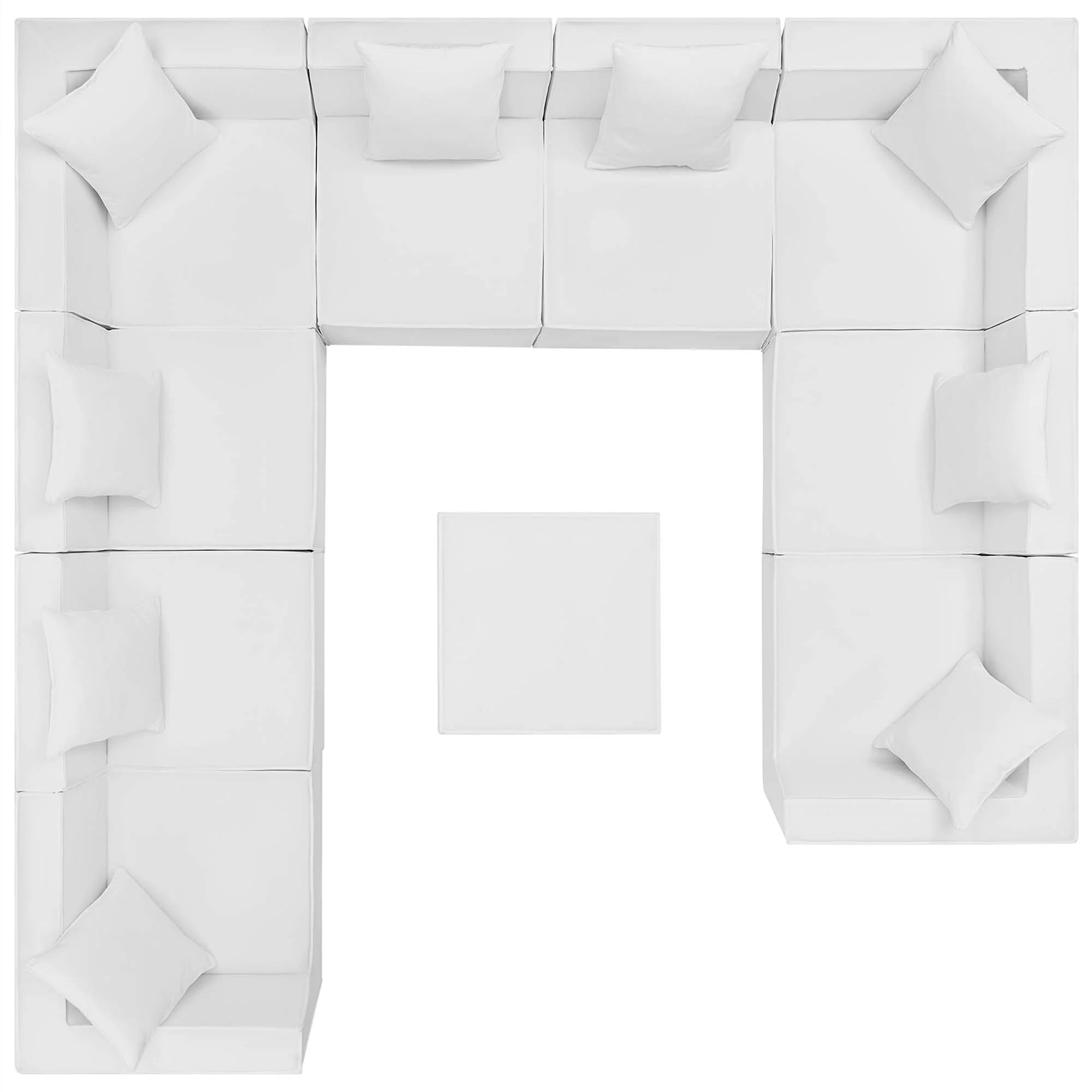 White geometric abstract art piece on a white background