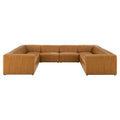 full brown sectional sofa on the white background