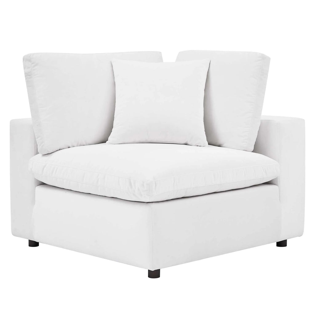 White armchair with cushions on a white background