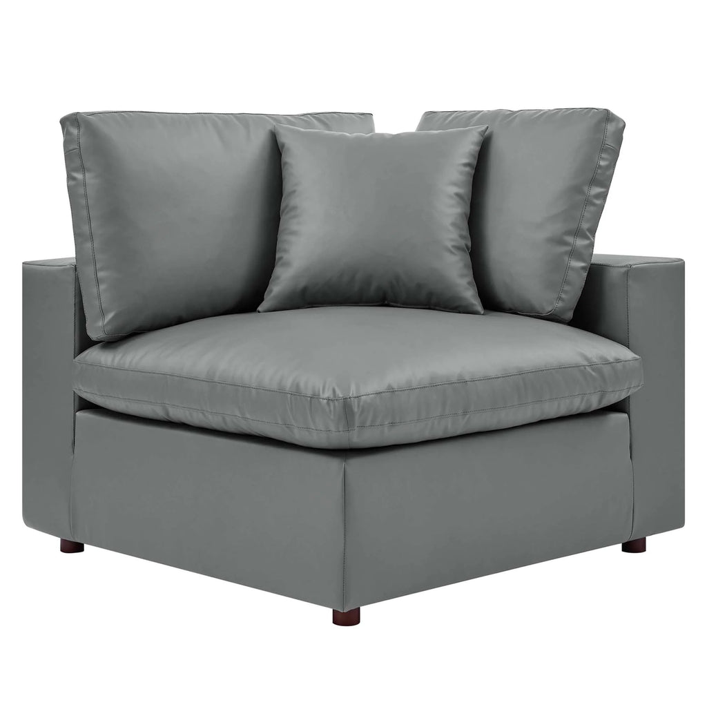 one piece of gray sectional piece for the corner of the full set