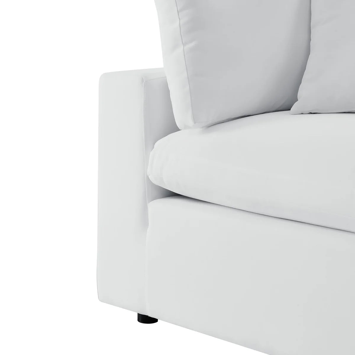 White sofa on a white background