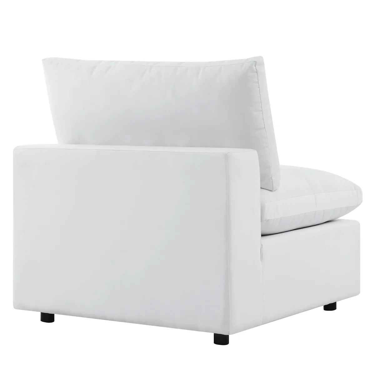 White armchair with a pillow on a white background