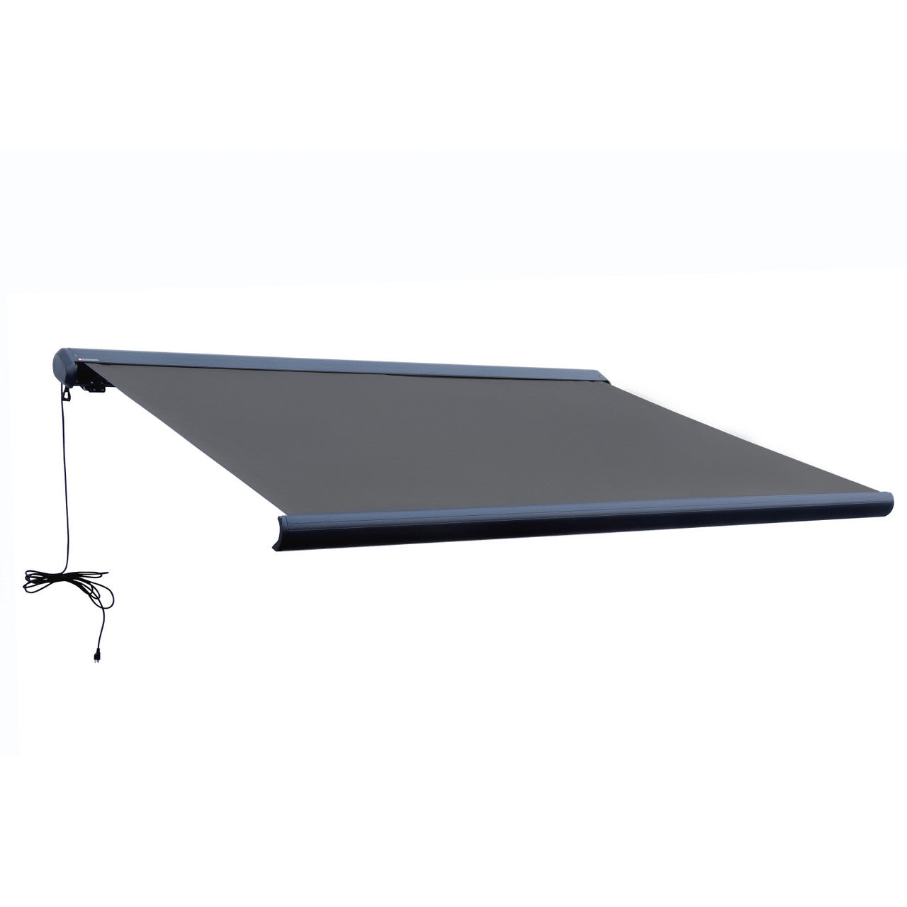Italian Series 10x8 ft Motorized Patio Awning — Gray