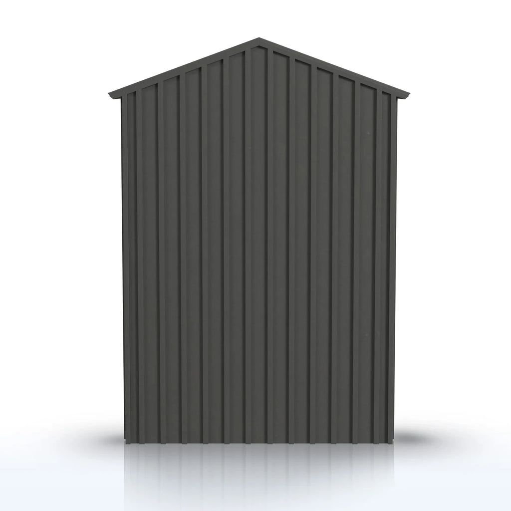 back of sauna in black