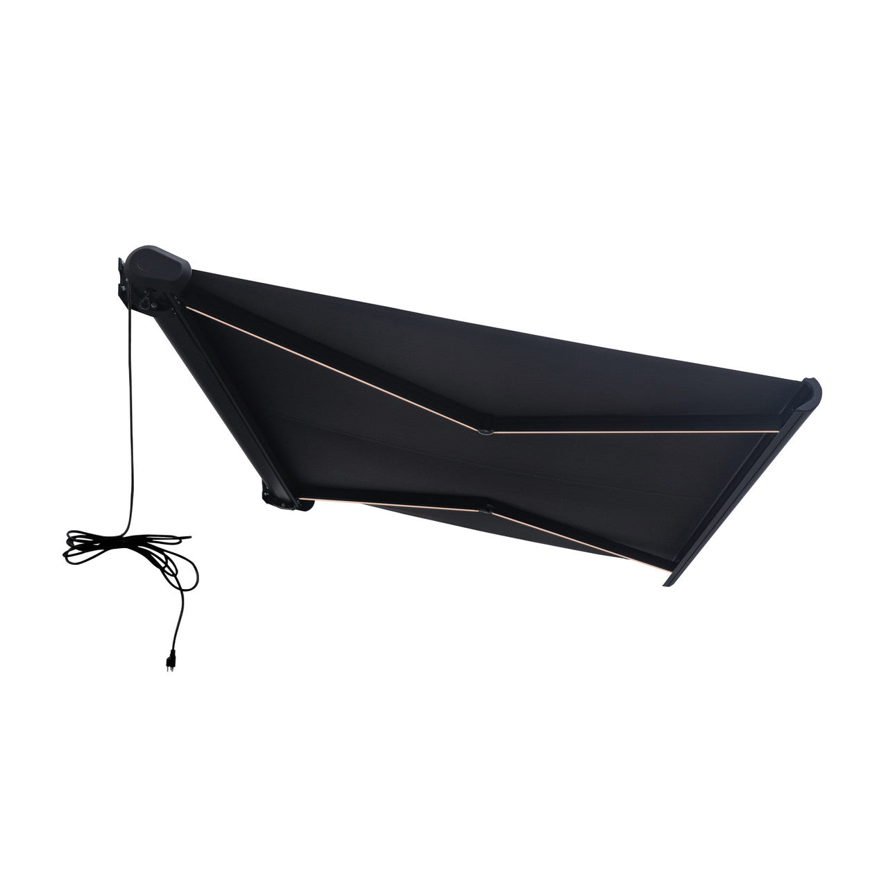 Italian Series 10x8 ft Motorized Patio Awning — Gray