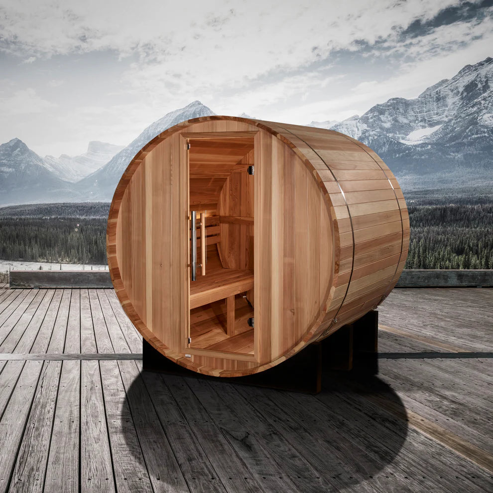 2-Person Barrel Traditional Sauna - Pacific Cedar