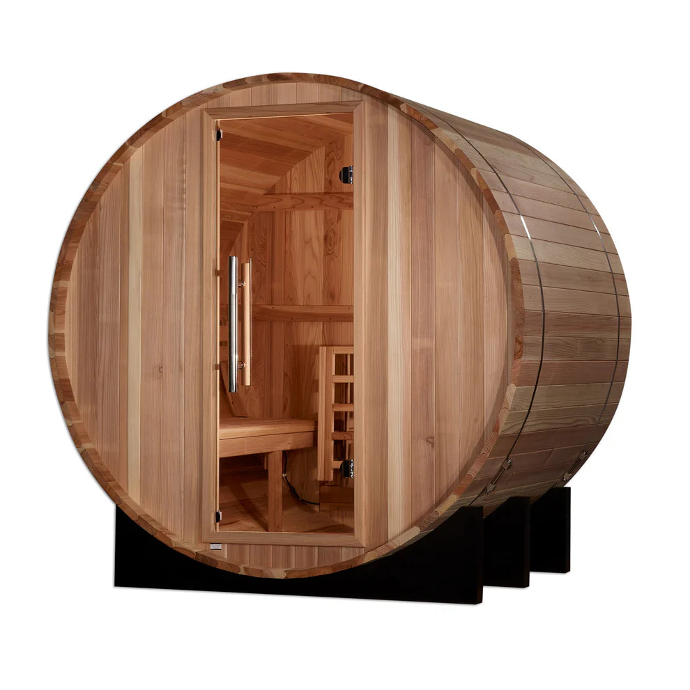 2-Person Barrel Traditional Sauna - Pacific Cedar
