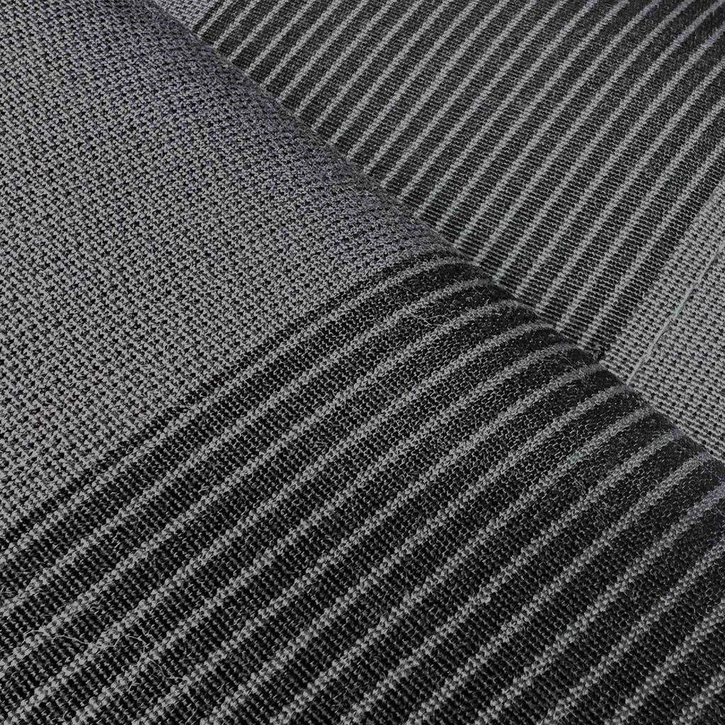 Italian Series 10x8 ft Motorized Patio Awning — Black Gray Stripe