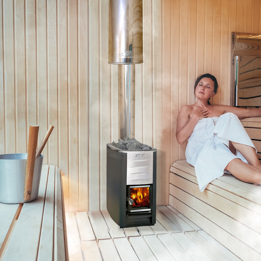 Harvia M3 Wood Burning Sauna Heater & Chimney Kit