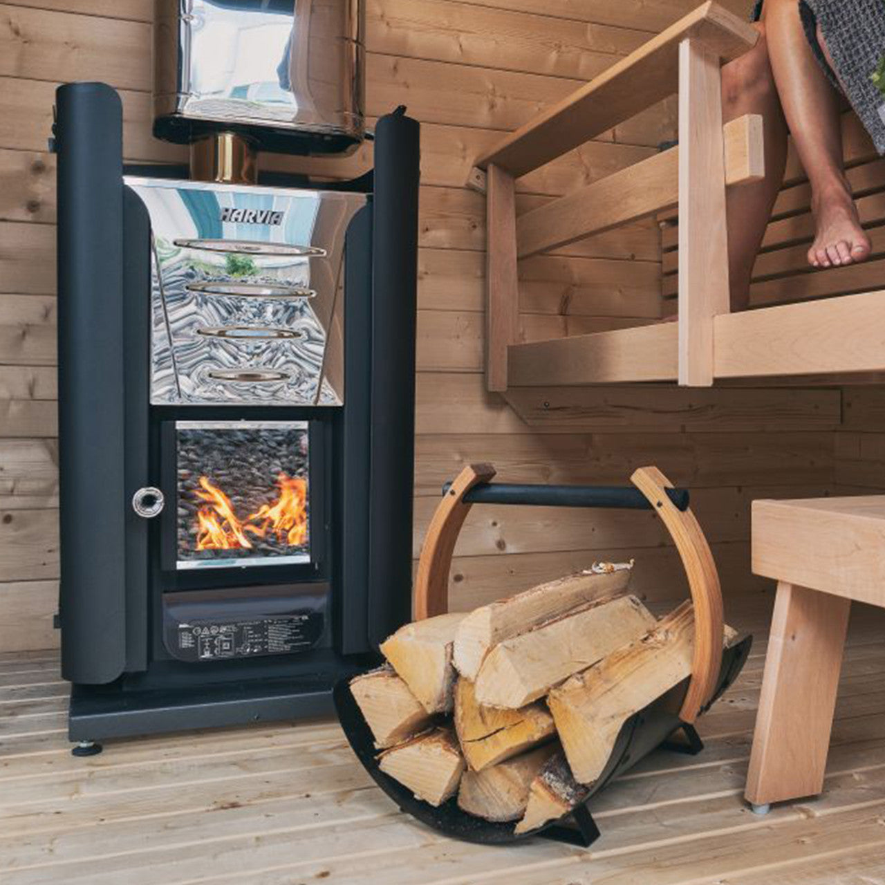 Harvia M3 Wood Burning Sauna Heater & Chimney Kit