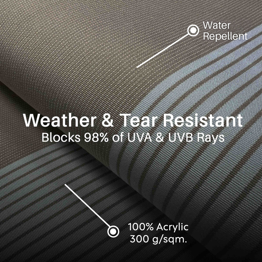 Italian Series 16x10 ft Motorized Patio Awning — Beige Stripe