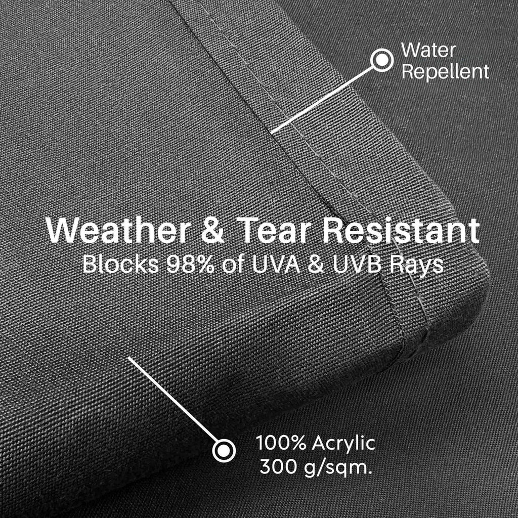 Italian Series 10x8 ft Motorized Patio Awning — Gray