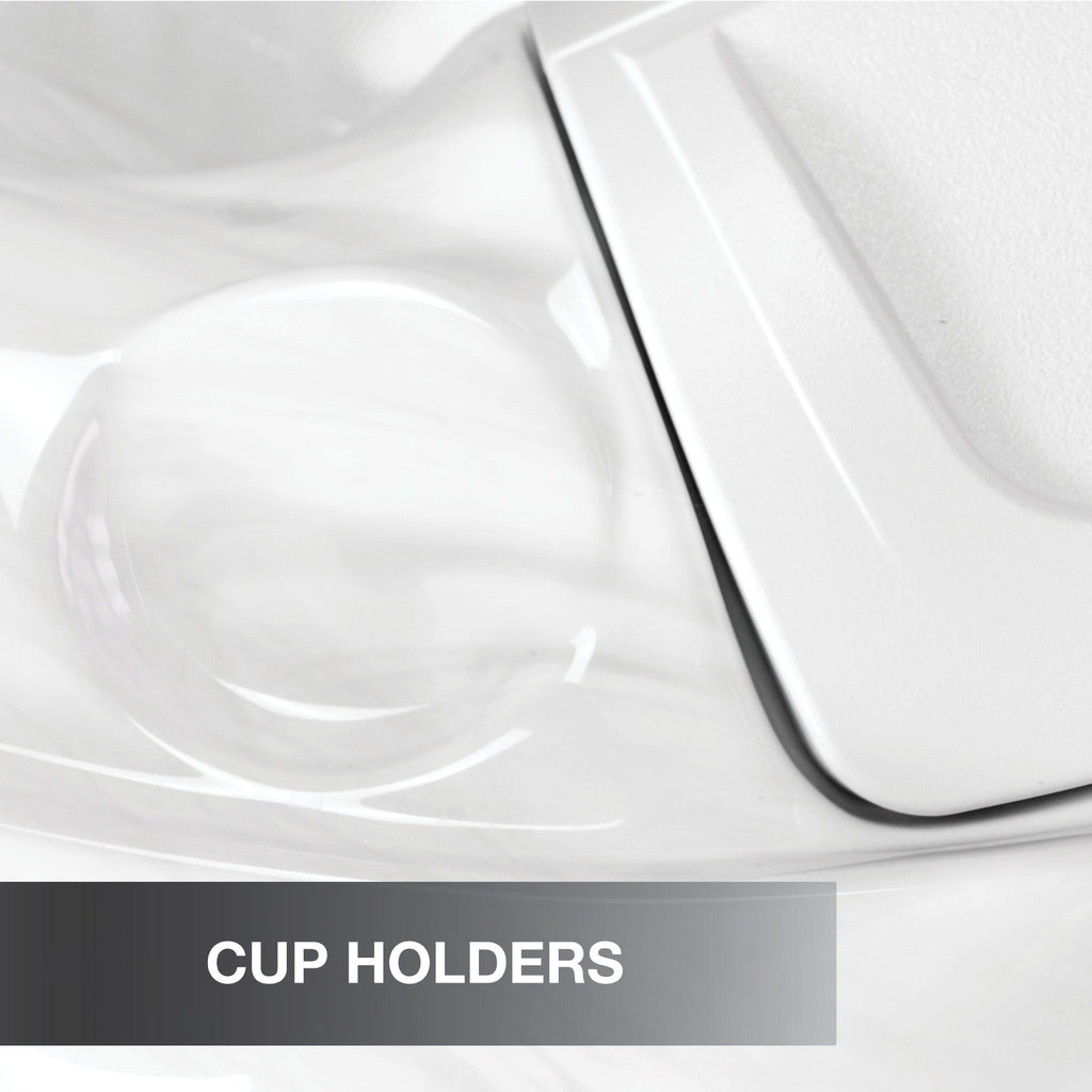 Close-up of a car cup holder with a white background
