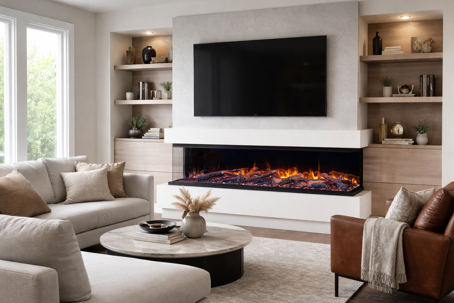 Amantii LumaForest 3-Sided Smart Electric Fireplace