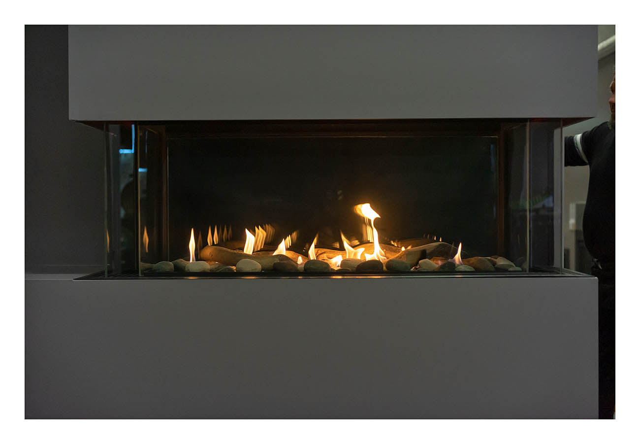Sierra Flame Lyon 4-Sided See-Through Gas Fireplace