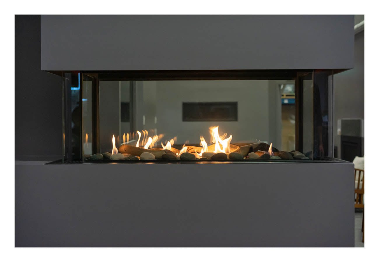 Sierra Flame Lyon 4-Sided See-Through Gas Fireplace