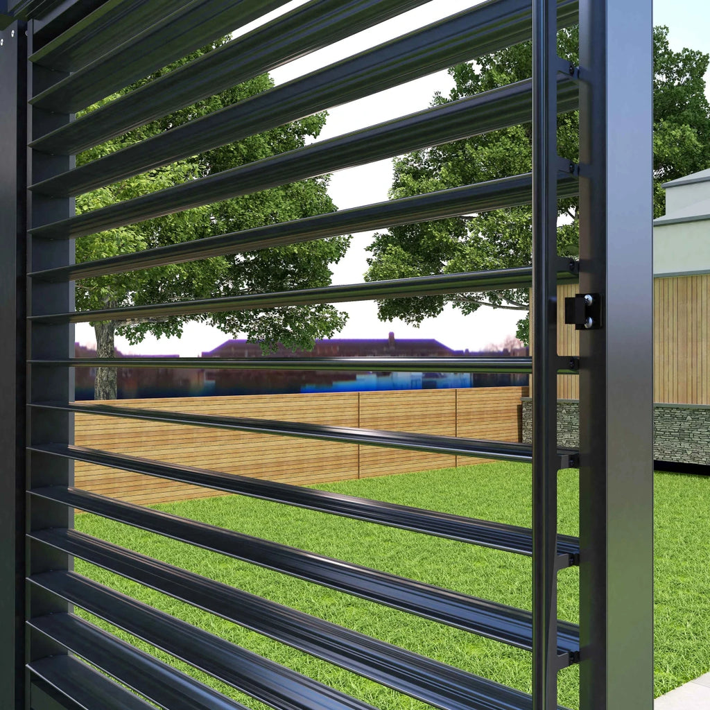Aluminum Pergola Privacy Wall – 16 ft. | Aleko Titan 12x16