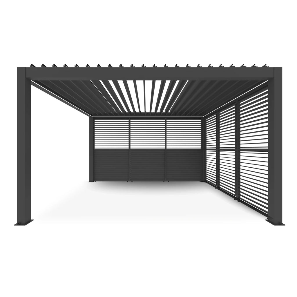 Aluminum Pergola Privacy Wall – 10 ft. | Aleko Noble 10x12