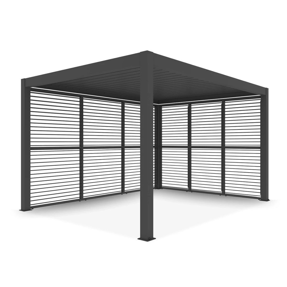 Aluminum Pergola Privacy Wall – 10 ft. | Aleko Noble 10x12