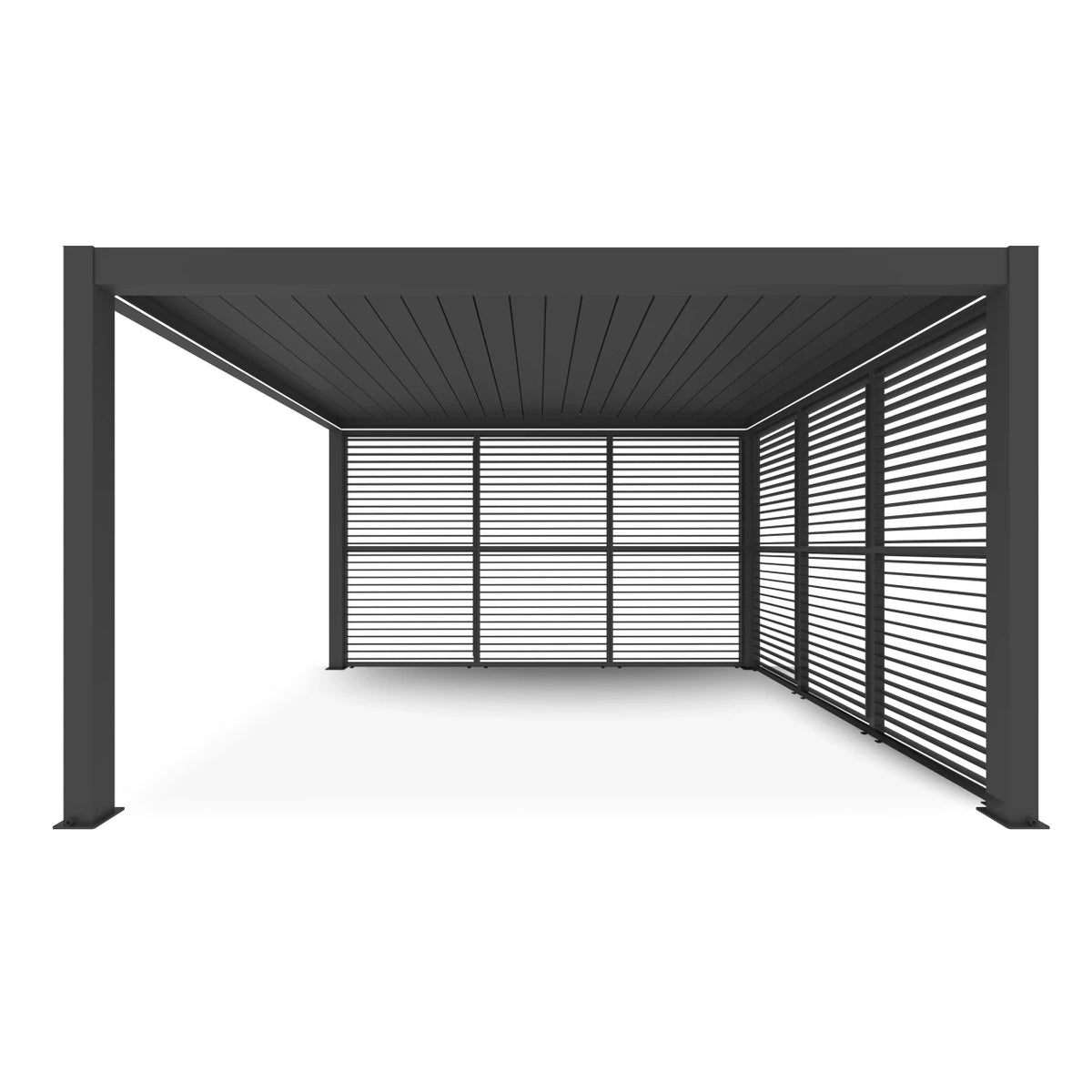 Aluminum Pergola Privacy Wall – 10 ft. | Aleko Noble 10x12