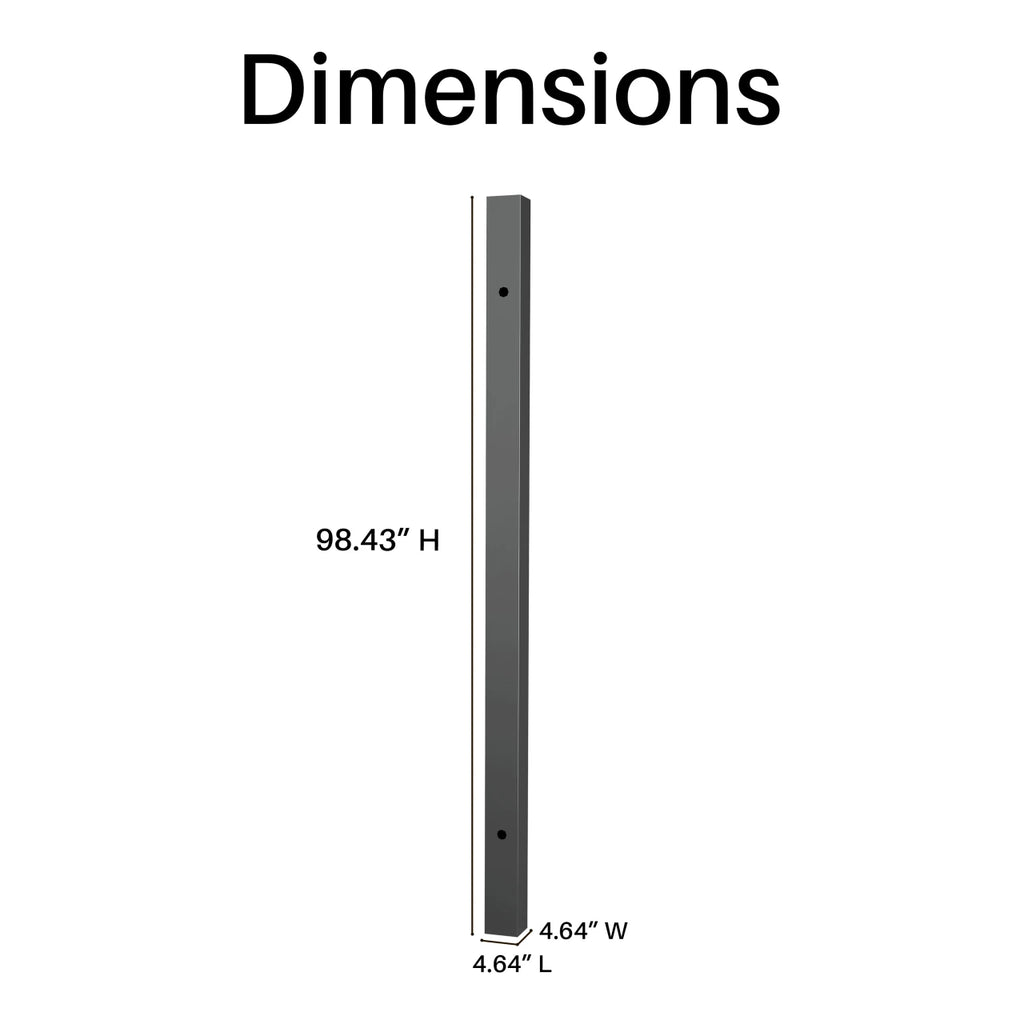 Aluminum Pergola Support Post – Left Side | Aleko Galaxy Wall-Mounted 12x13