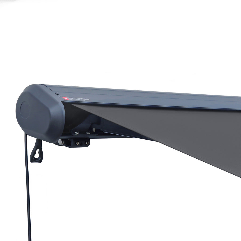 Italian Series 10x8 ft Motorized Patio Awning — Gray