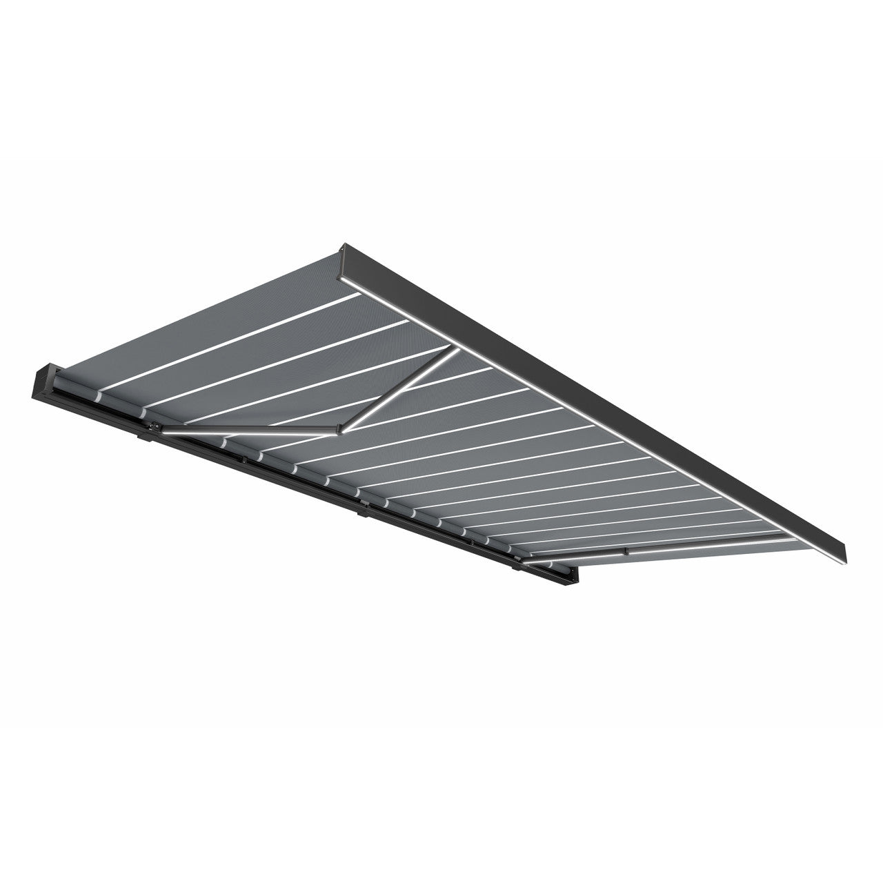 Royale Series 10x8 ft Motorized Patio Awning — Cashmere Gray