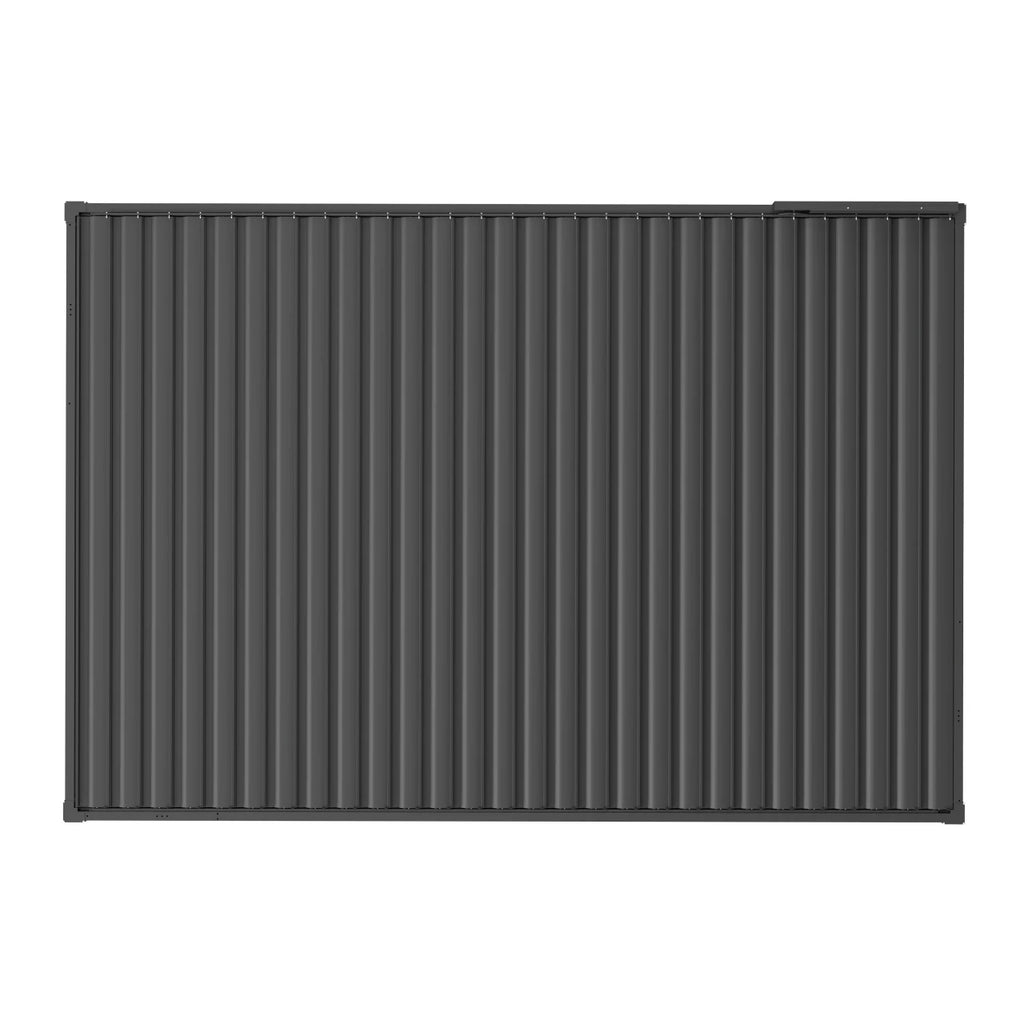 A dark gray rectangular panel with a vertical ribbed texture, shown against a plain white background.