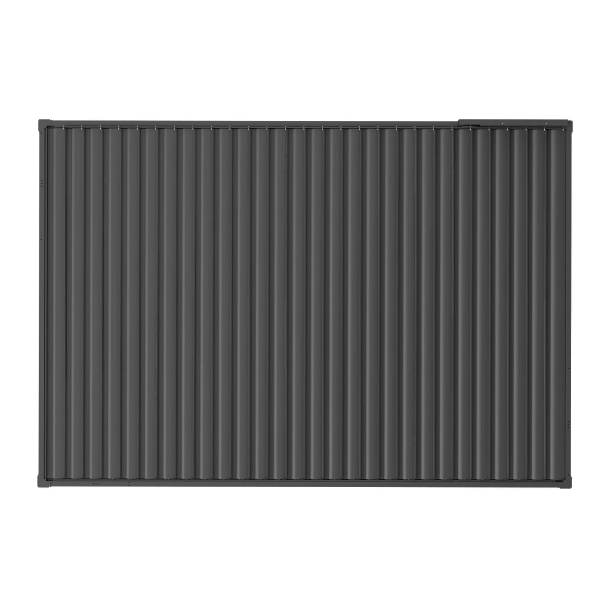 A dark gray rectangular panel with a vertical ribbed texture, shown against a plain white background.