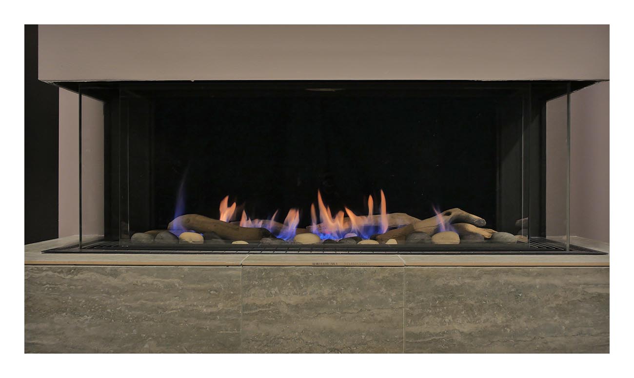 Sierra Flame Toscana 3-Sided Peninsula Gas Fireplace