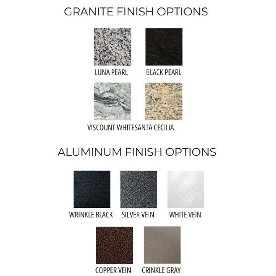 COKI 6-Foot Outdoor Kitchen Island — White Vein & Black Pearl Granite