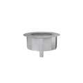 Silver wood fire pit in a white background