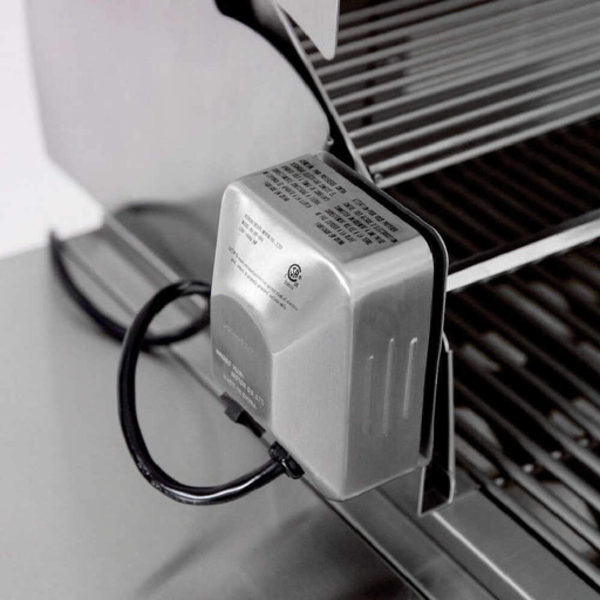 Electrical plug connected to a grill