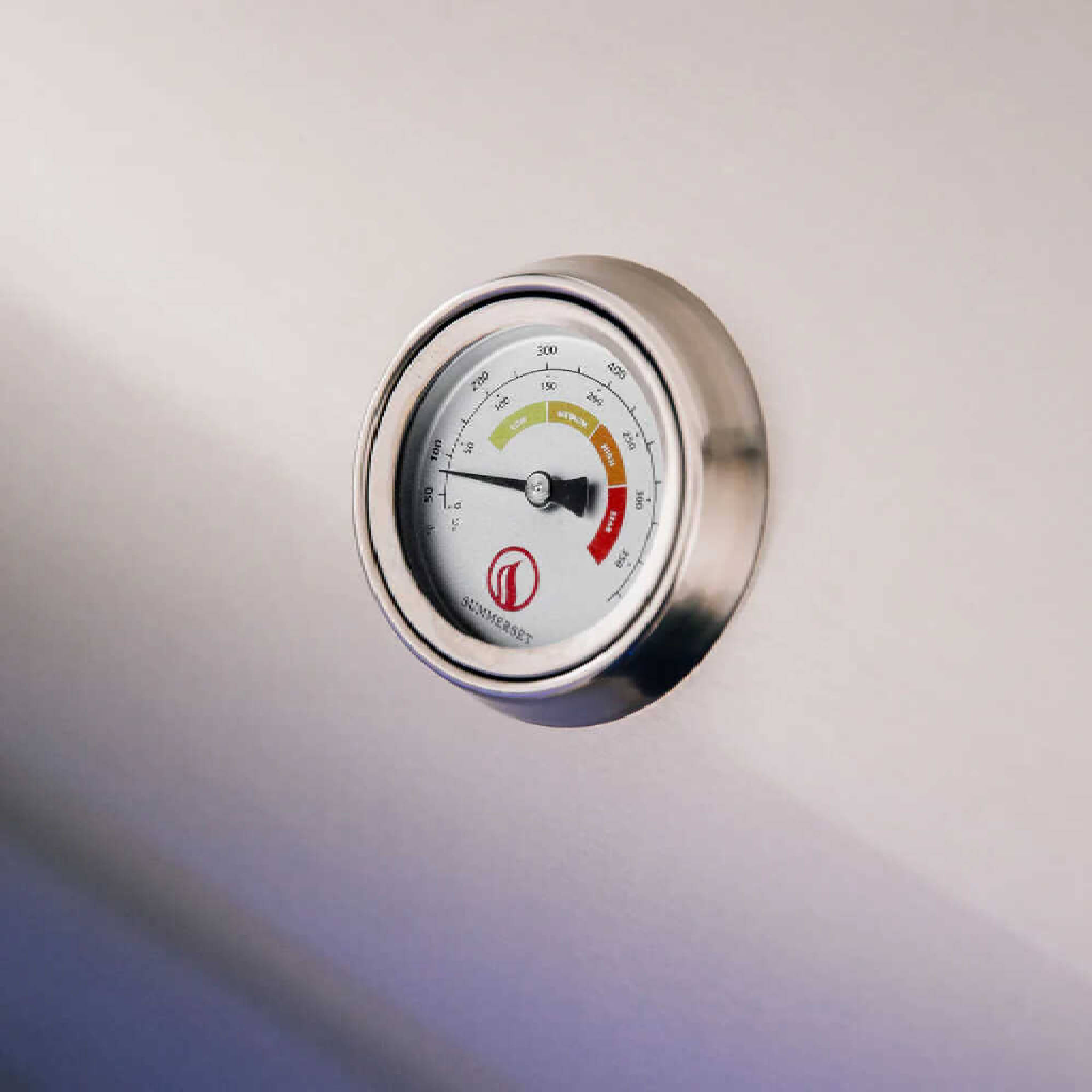 Temperature gauge on a metallic surface